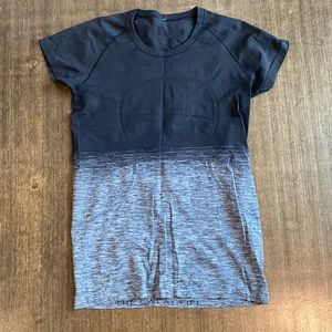 Lululemon Black/Gray Ombré Swiftly Tech Tee